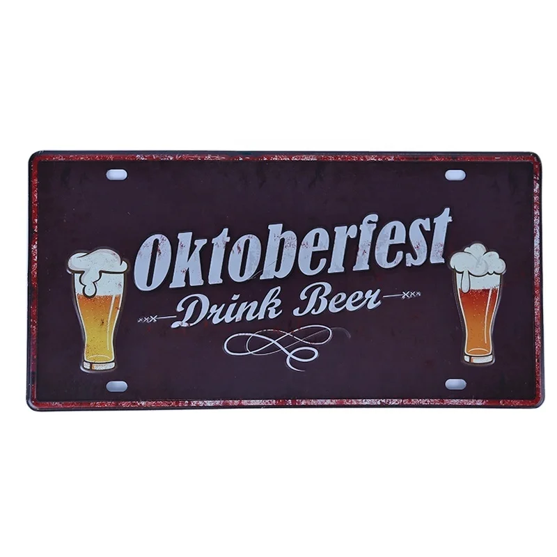 Пивные знаки на заказ винтажные металлические жестяные тарелка бар паб мужская пещера ретро настенное украшение для