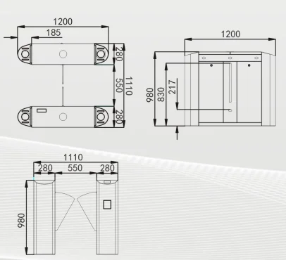 Children Security School Amusement Access Control Flap Turnstile Gate