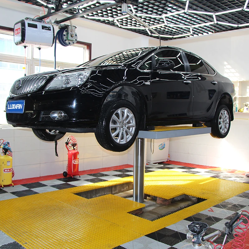 Hydraulic 1 post inground car washing lift  parking lift