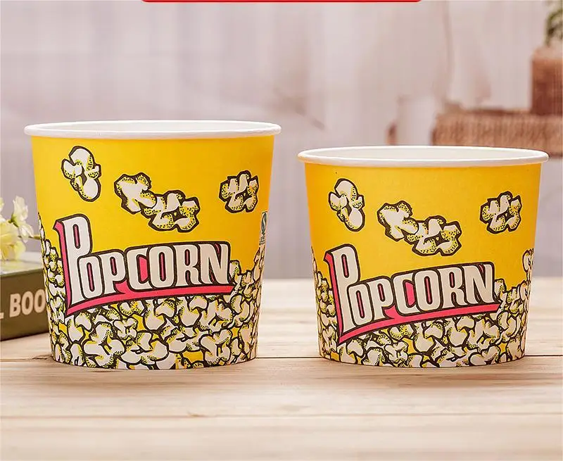 custom big capacity popcorn packing bucket modern style dishwasher pop corn paper bucket