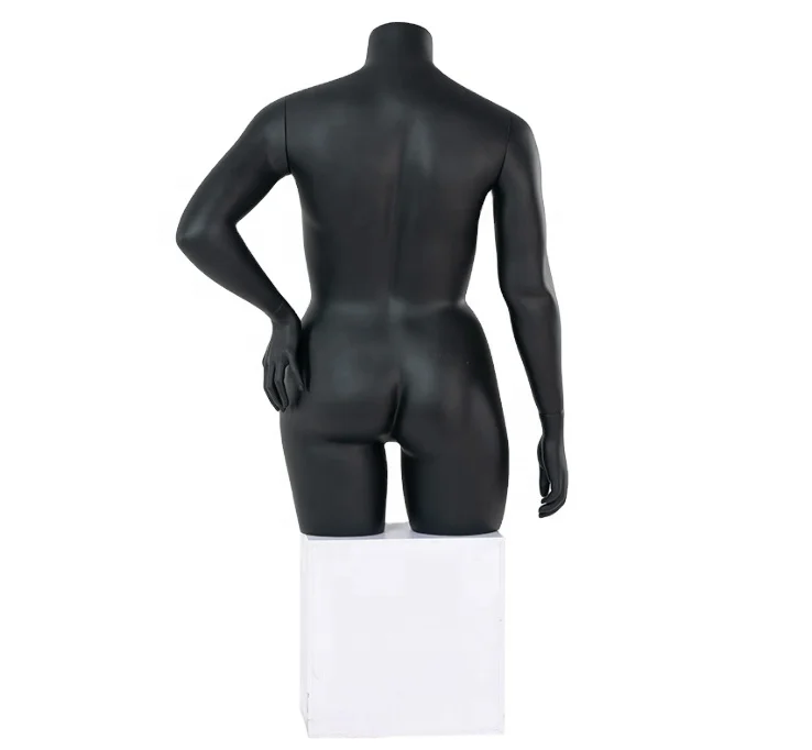 Big Size Sexy Female Half Body Bust Headless Customized Color Fiberglass Female Upper Body Mannequin With Block Stand On Sales