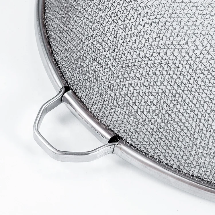 High Quality Stainless Steel  Kitchen Strainer Fine Mesh Strainers With Wooden Handle