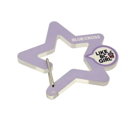 China Trending Letter Pencil Charm Round Tassel Resin Epoxy Make Your Own Anime Glitter Hologram carabiner Custom Acrylic Charm