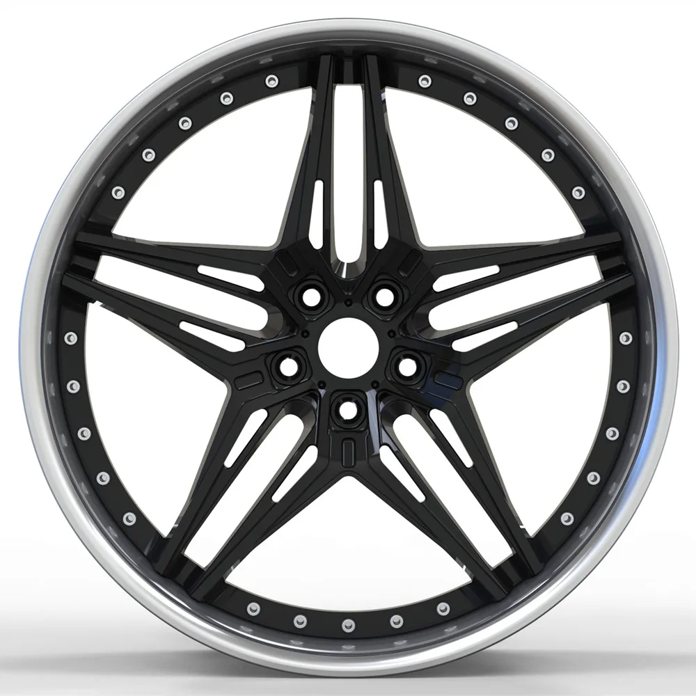 custom 2-piece 18~24 inch high strength forged wheels with 5x112 5x120 5x114.3