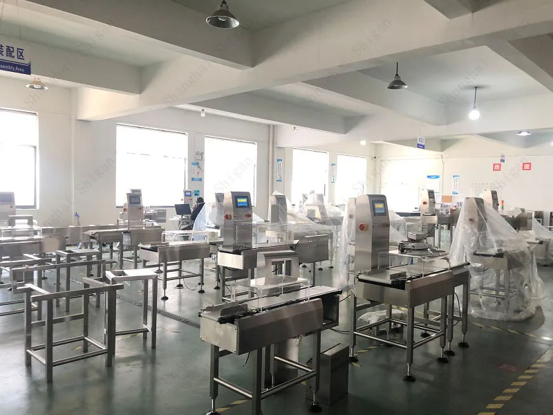 Shanghai Electronic checkweigher With Automatic Alarm Warning, Fish Measuring Conveyor Belt Roller Scale
