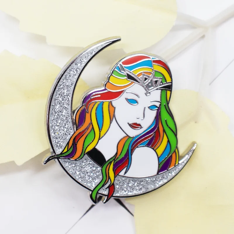 Pin Manufacturer Top Quality Custom Glitter Lapel Pins Zinc Alloy Metal Hard Enamel Anime Pins