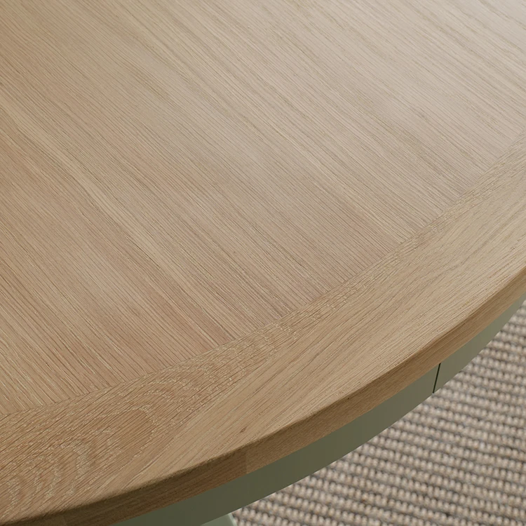 Светло-зеленая мебель для столовой в британском деревенском стиле, 4-6 мест, компактный раздвижной круглый обеденный стол