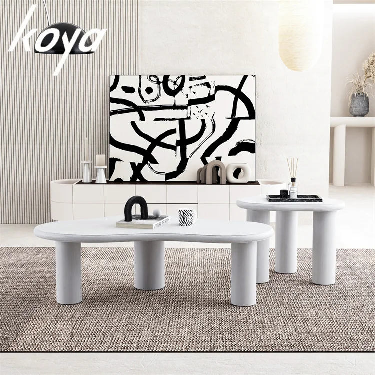 Nordic Style Cloud Shape Coffee Table Creative Modern Irregular Central Italian Table For Cafe Living Room Hotel