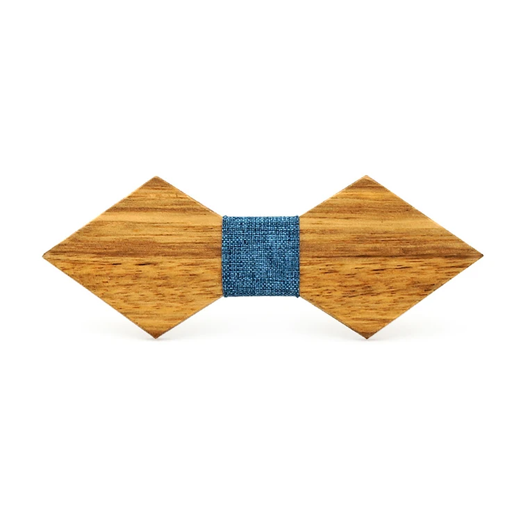 
Cheap Creative Wedding Wooden Bow Tie Necktie with Box Handmade Customized Solid Wood Bow Tie 