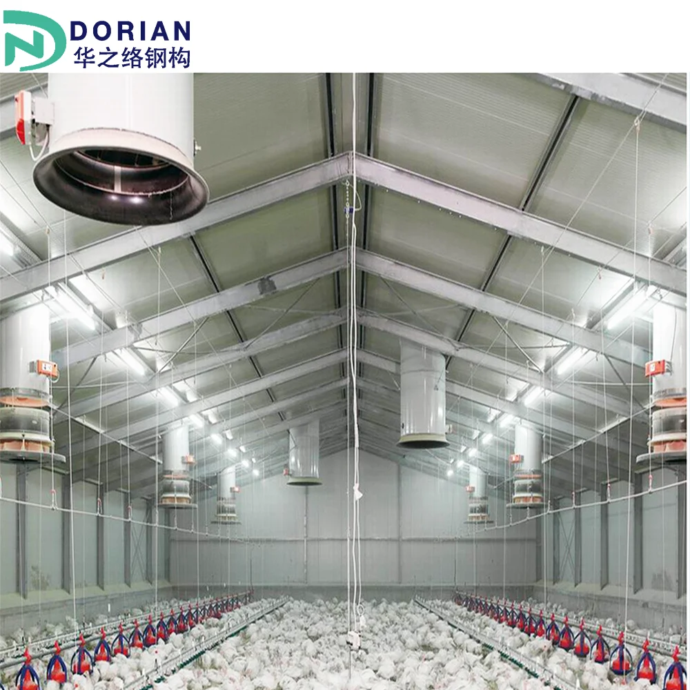Prefabricated Steel Structure prefab poultry tunnel house Steel Building houses of the chicken usda farm building plans
