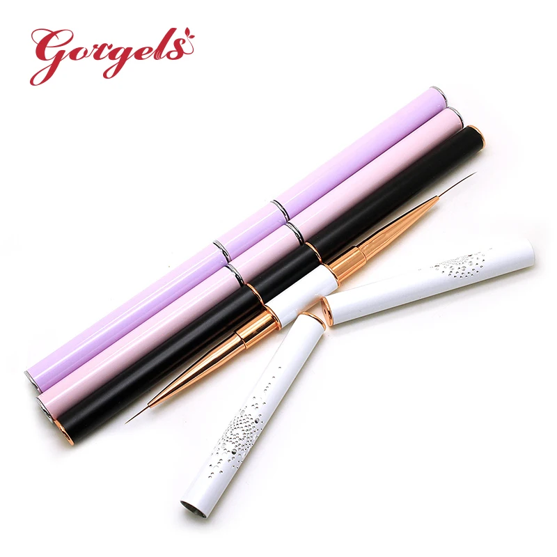 Gorgels Custom small painting nail brush set nail gel brush line pen drawing brush