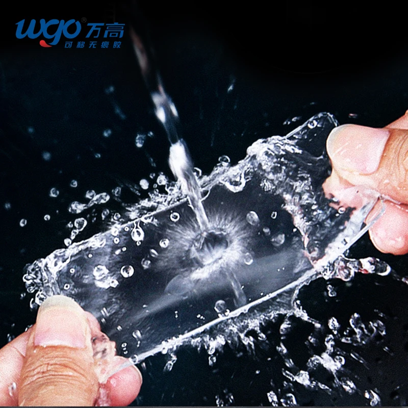 WGO Double-sided Repositional Adhesion Self Adhesive Restickable Gel Pads with PET Super Sticky Die-cuts Adhesive Pads