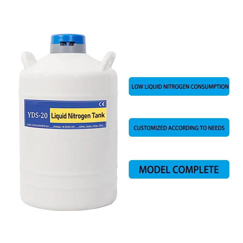 YDS-20 20L aluminum alloy long-term storage low-temperature liquid nitrogen insulation tank for artificial insemination