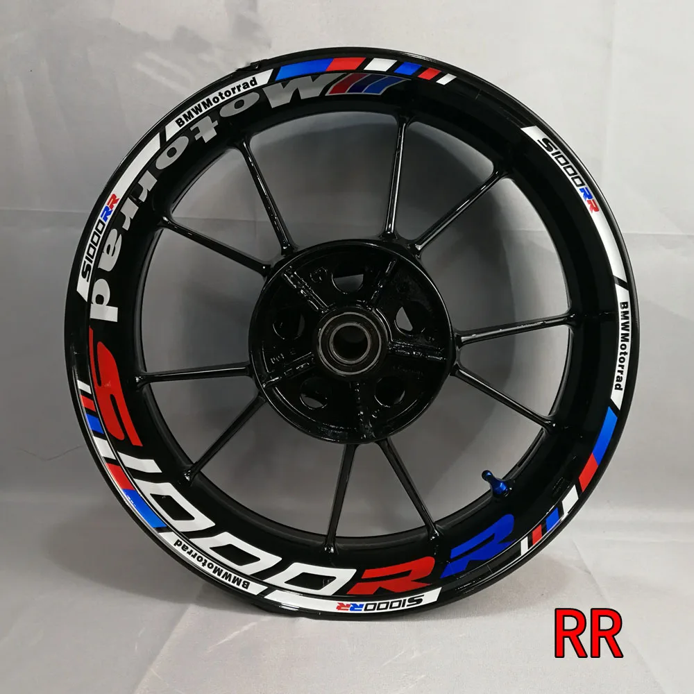 Customizing inner rim 1000RR motorcycle before and after refitting wheel sticker waterproof and reflective rim sticker