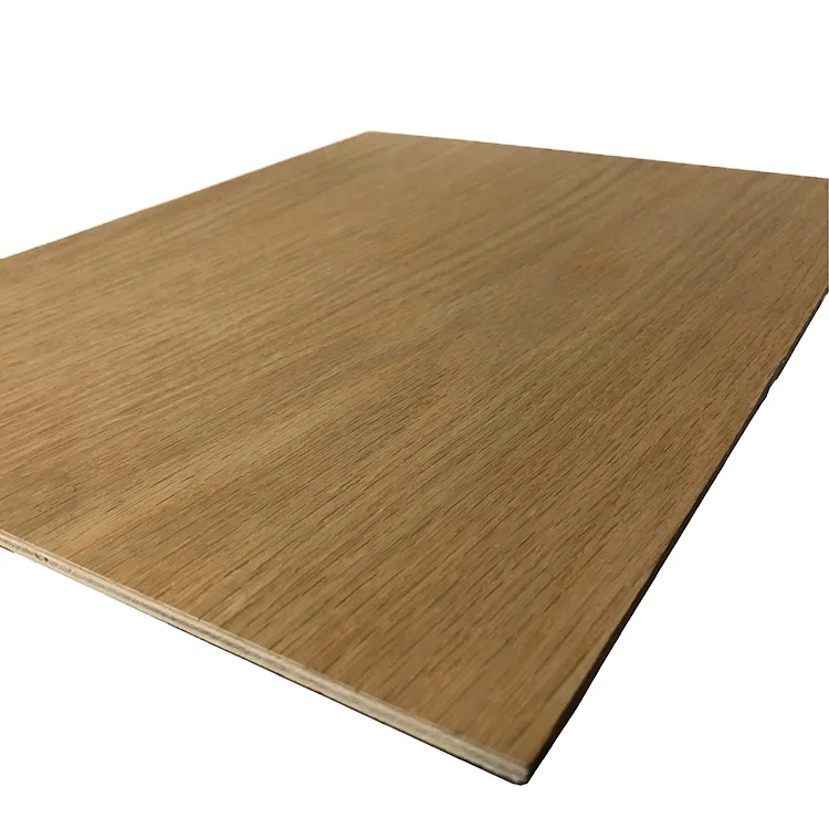 Furniture Grade 3mm Natural Veneered White Red Oak Fancy Plywood Plank