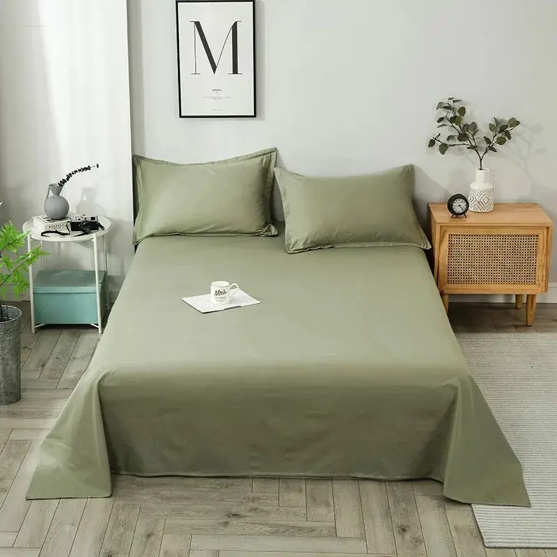 Straight Corner Comfortable King Comforter 3 Pieces Pure Cotton Bed Sets Flat Sheet For Queen Size Bed