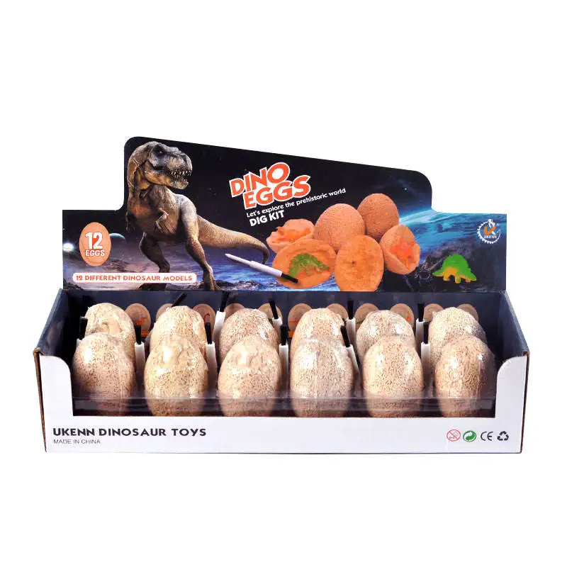 Non-toxic Safely Dino Excavation Kit Eco-friendly Material Dinosaur Fossils Egg Dig Kit For Sale dinosaur dig toys