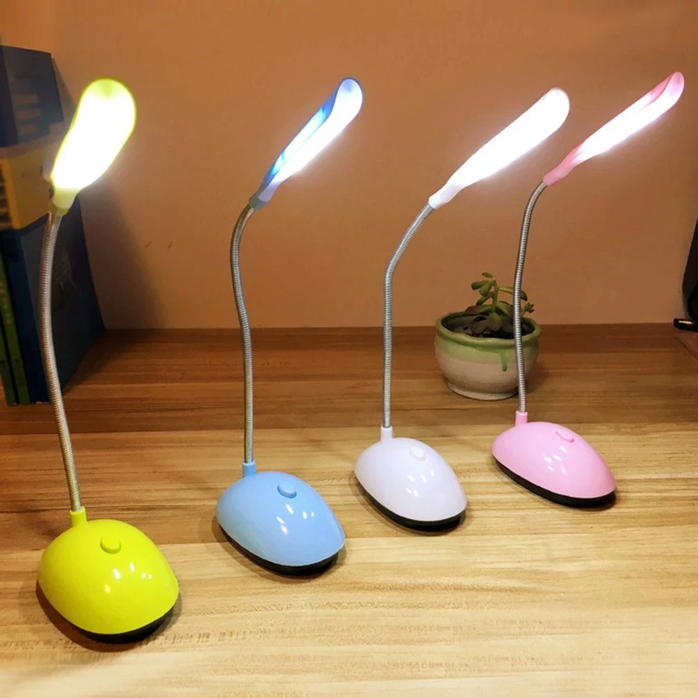 LED Table Lamp Reading Lamp Foldable Dimmable AAA Battery Powered Table Light LED Portable Desk Lamp