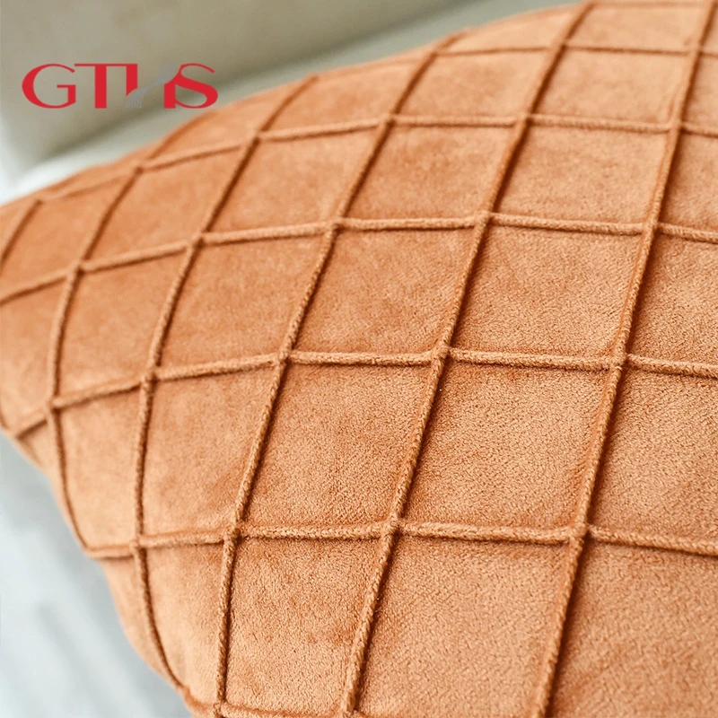 Custom Tufted Throw Pillow Covers Home Decor Pillows Promotion Household Cushion Cover Sofa 100% Satin Silk Polyester Pillowcase
