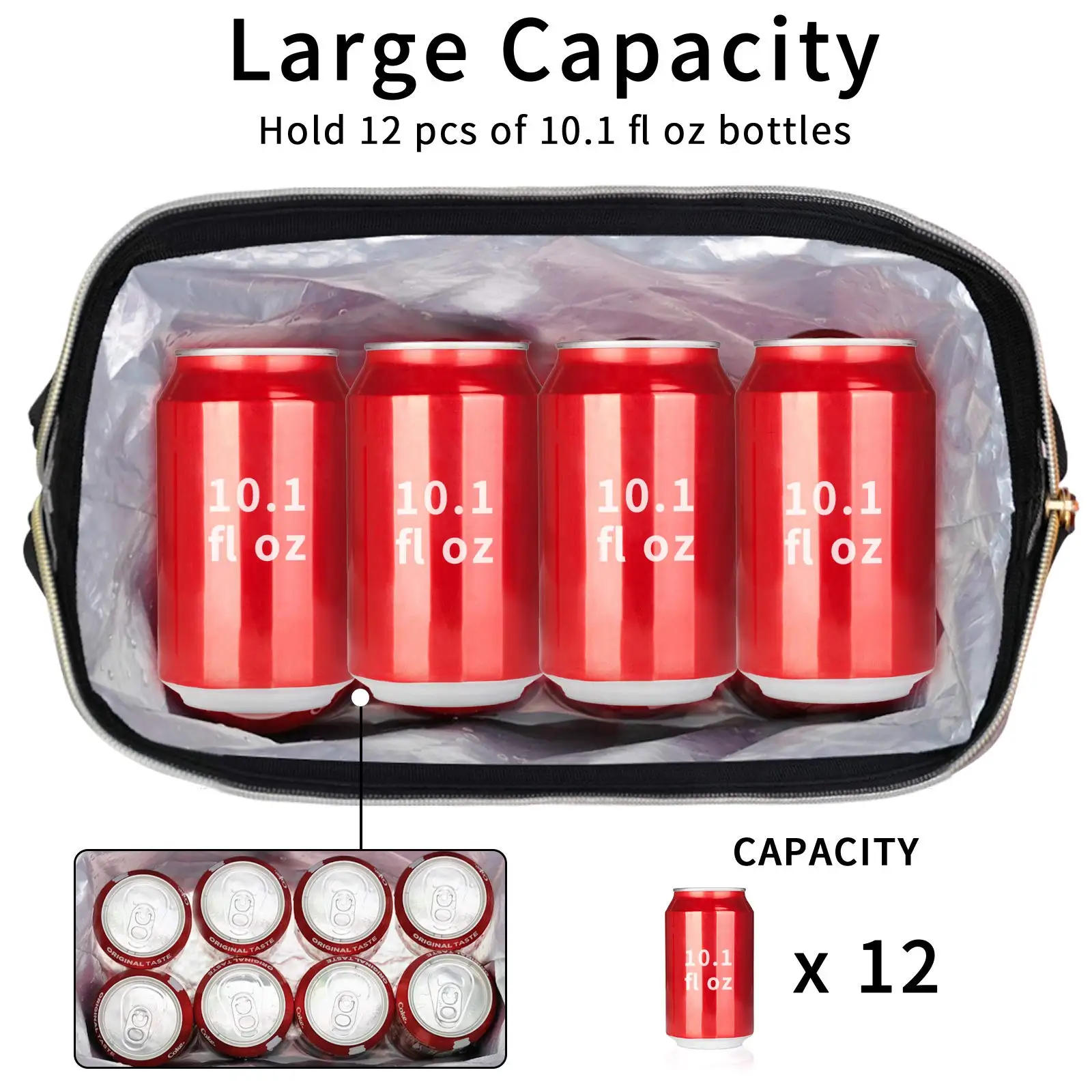 Free Sample Customized Design Cooler Bag Keeping Cold Or Warm Insulation Aluminum Foil Lining Leakproof Meal Prep