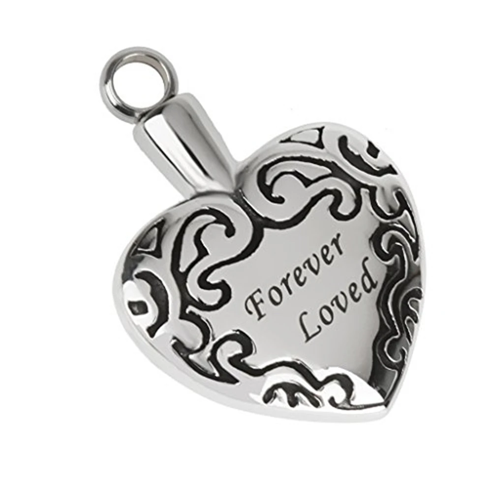 Golden Forever Loved Heart Stainless Steel Keepsake Ash Necklaces