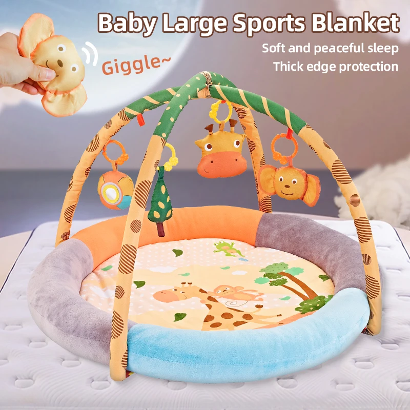 High quality soft plush foldable  infant baby cotton play mat newborn  blanket play mat baby crawling mat baby product