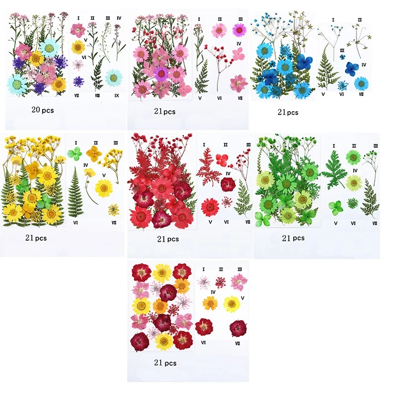 Bulk Sale Multicolor Multifunctional DIY Candle Phone Case Make Decorative Pressed Dried Flowers For Resin