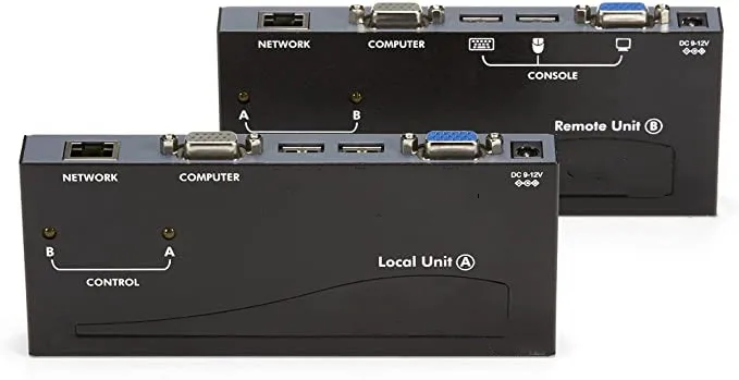 VGA KVM Over IP-удлинитель на 500 футов-PS/2 и USB-хост-KVM-консоль через CAT5 Ethernet для нескольких
