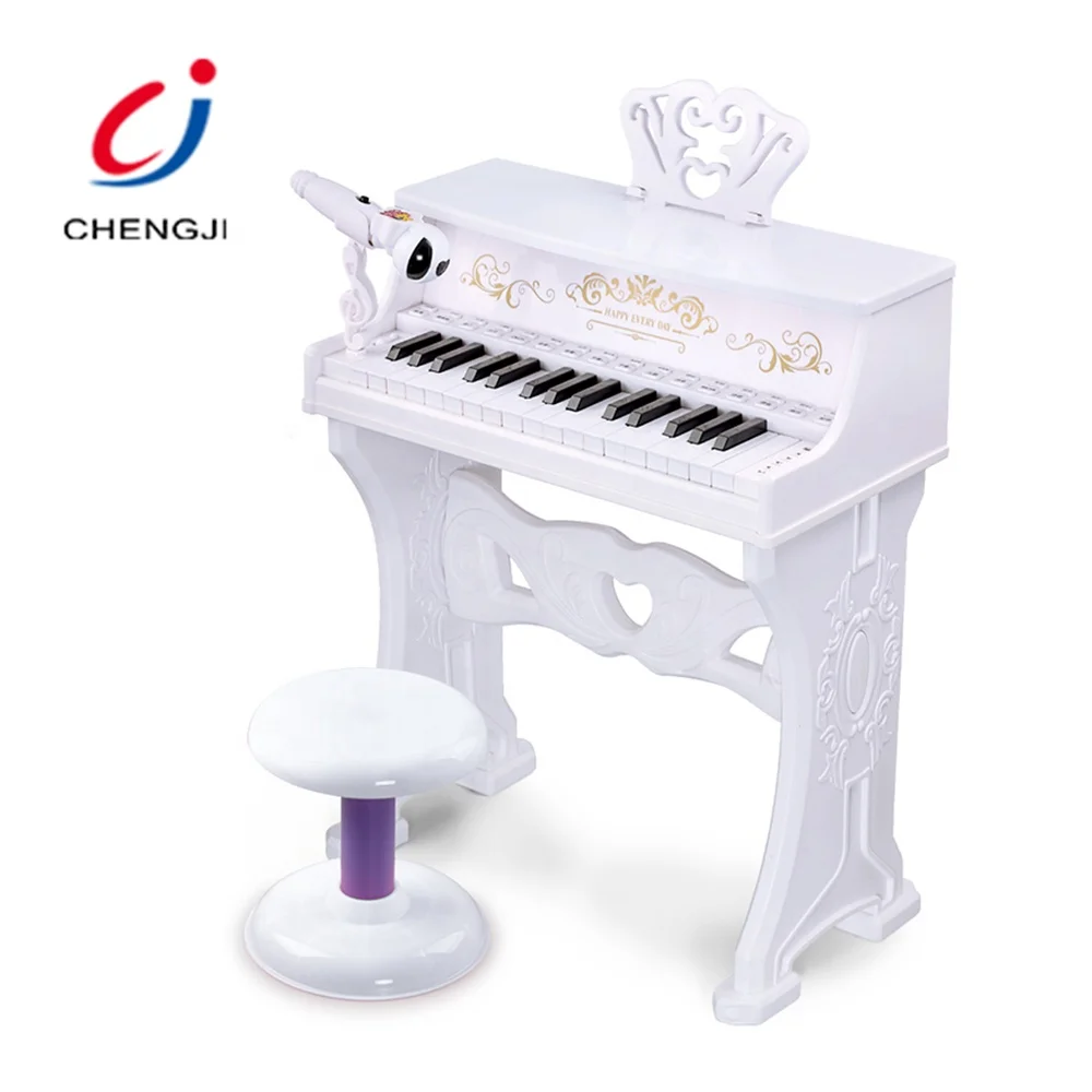 Educational musical keyboard instrument electronic seated plastic piano toy kids