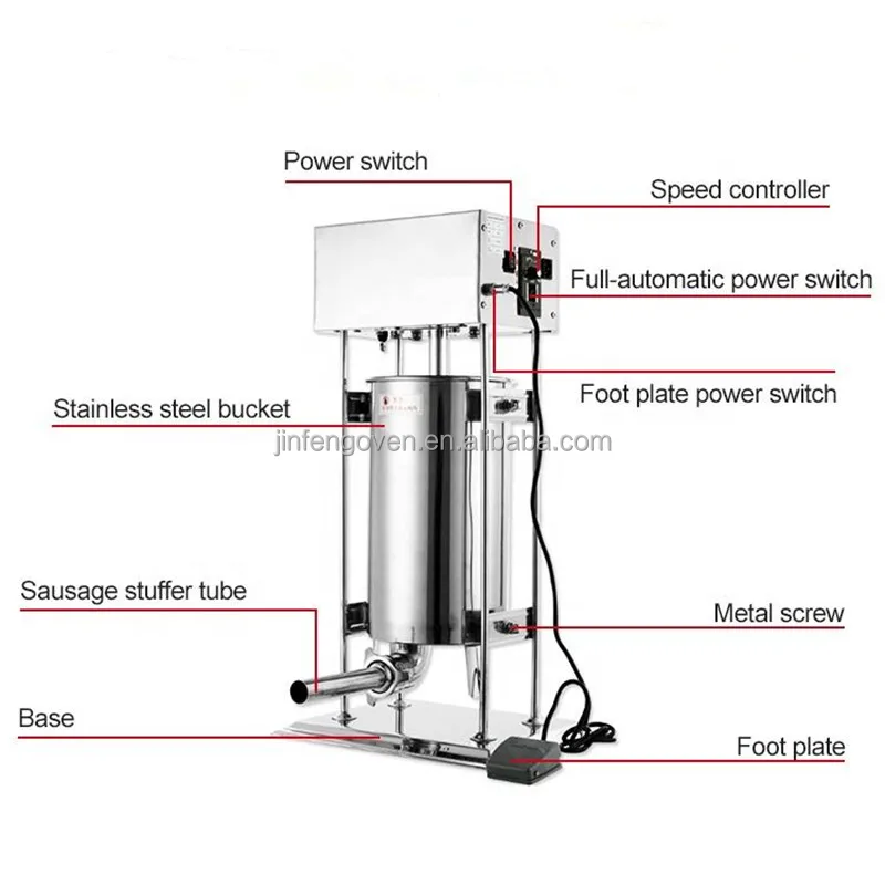 Commercial hotel Used Electric Sausage Stuffer / 20L Stainless Steel sausage filler machine