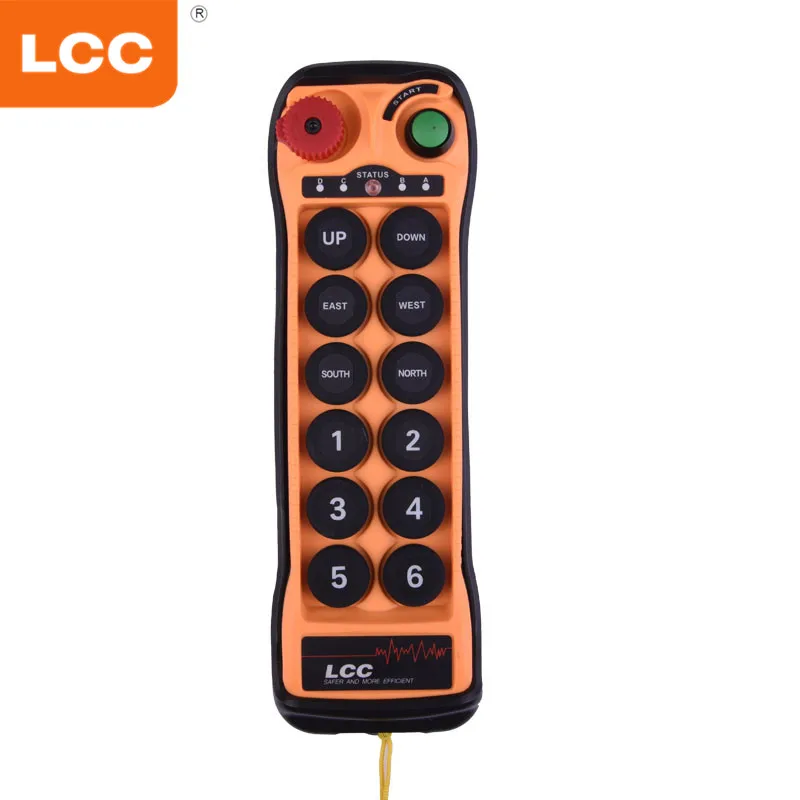 Q1200 Radio remote control tipper truck crane used smart start stop button system for hydraulic