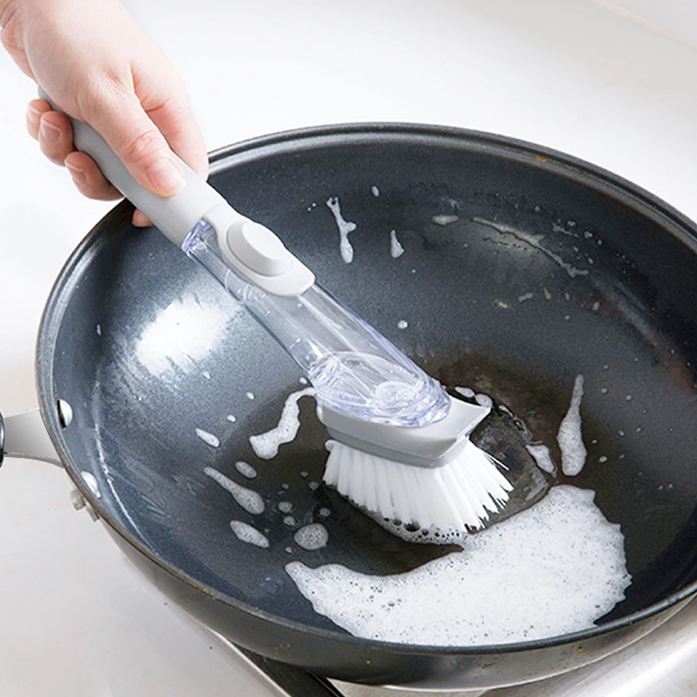 kitchen dish pot cleaning brush kitchen soap self dish wash cleaning brush set