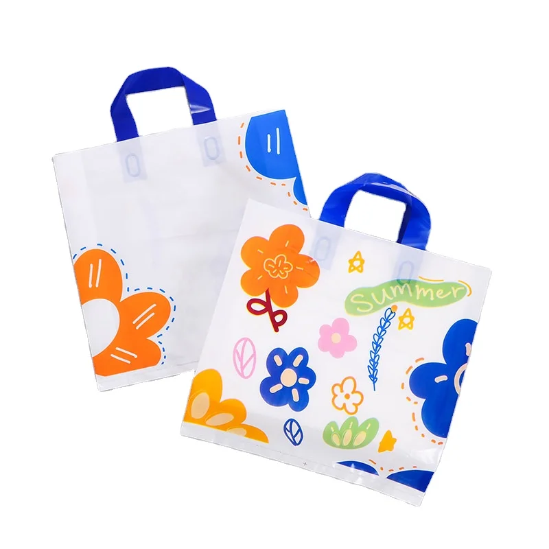 YC Biodegradable Recyclable Reusable Small Loop Handle Thank You Plastic Bags Environmentally Online Stores Small Businesses