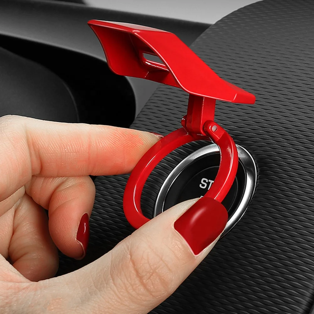 Metal Car Power Control Trim Universal Engine Start Stop Push Button Cover for Civic Accord CRV XRV Dodge Challenger Charger