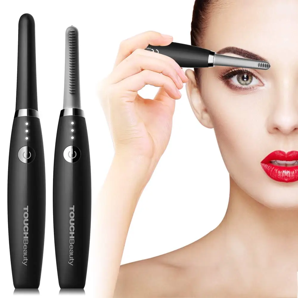TOUCHBeauty magic New USB Rechargeable safe Heated Eyelash Curler Fast Heating Ceramic Electric with silicone pad 55-75°C