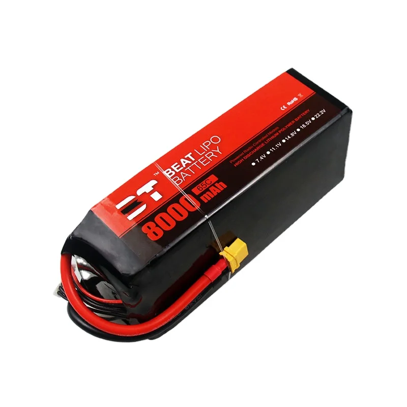 Аккумуляторная батарея BT LiPo 8000MAh 6S 65C для радиоуправляемой модели самолета 6-го поколения