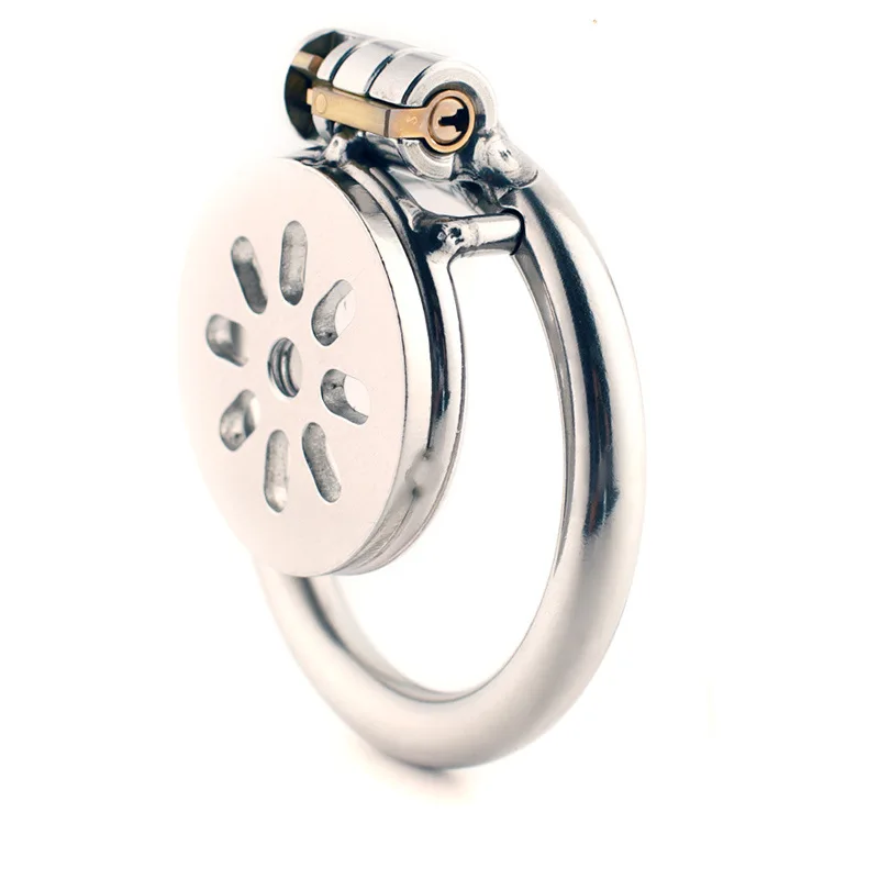 Flat Chastity Cage Metal Male Chastity Device Steel Penis Cage for Men Bdsm Bondage Penis Cage Sex Toys for Couples