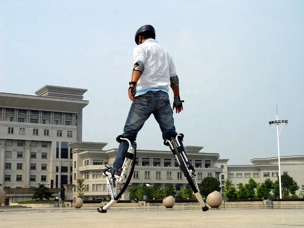Aluminum alloy fiberglass running and jumping spring jumping stilt shoes fitness sports equipment