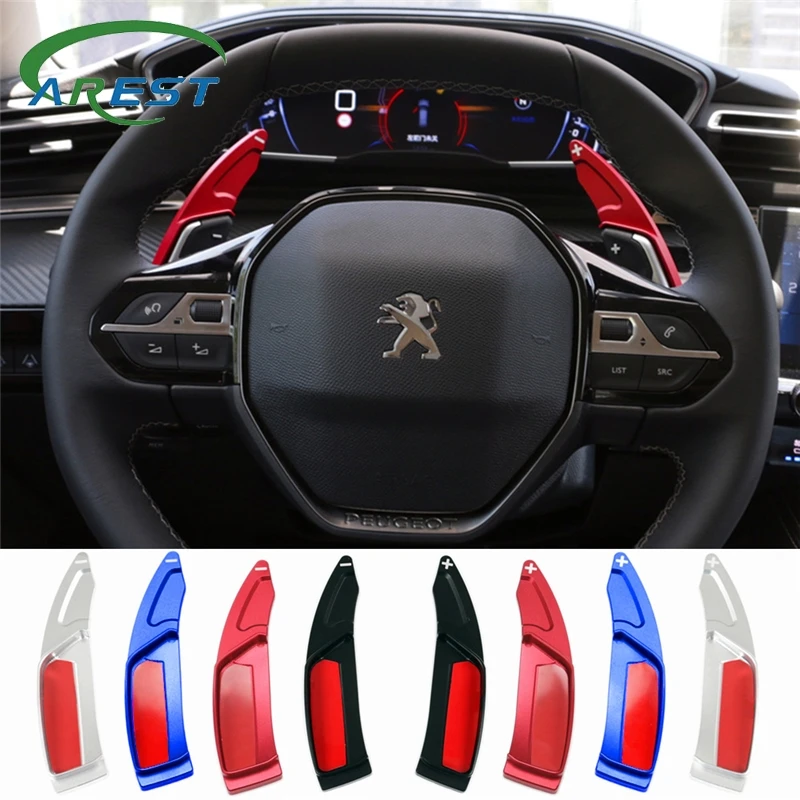 For Peugeot 508 5008 308 3008 208 2008 GT SW Car Steering Wheel Shift Paddle Gear Paddles DSG Extender Stickers Car Accessories