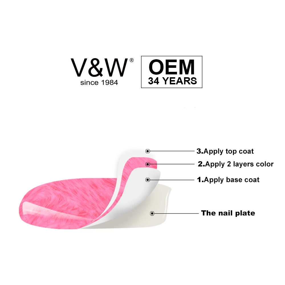 V&W OEM 3 Step Beautiful Fur Fabric Gel Polish
