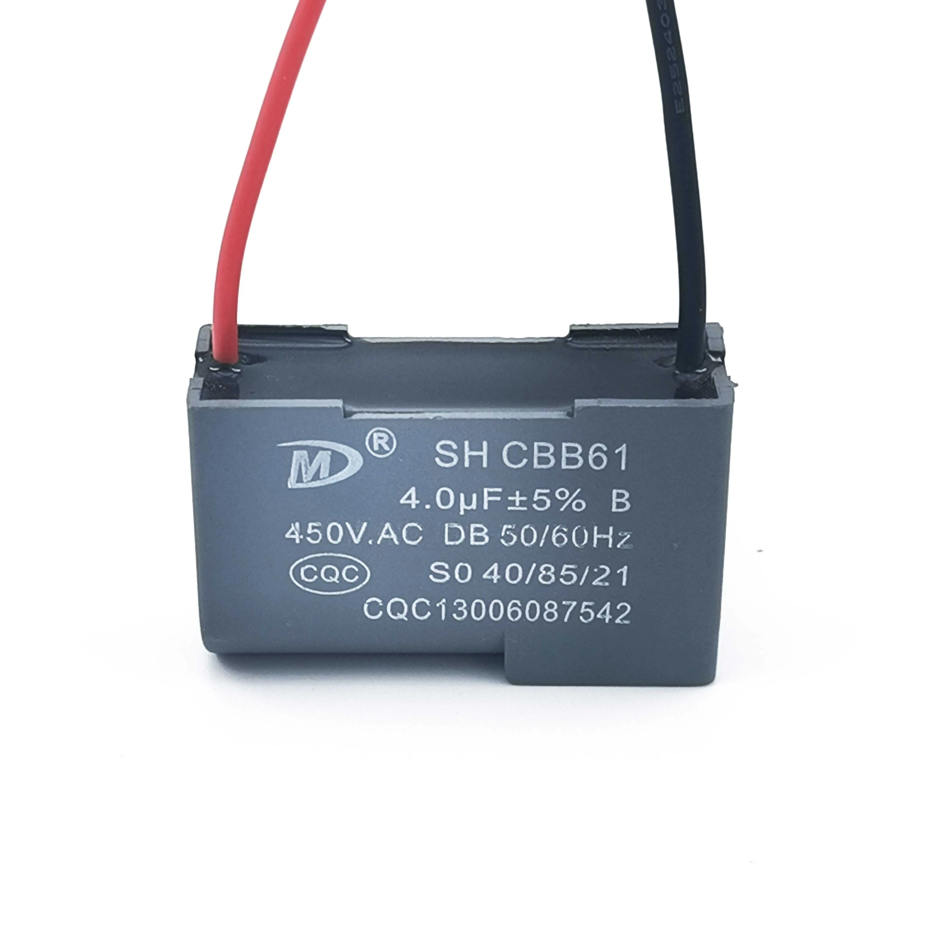 
CBB61 capacitor 450v 3.5uf Fan capacitor with wires 