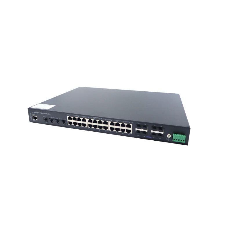 28 Ports 10/100/1000Mbps 128Gbps 1U Rackmount Industrial  Ethernet