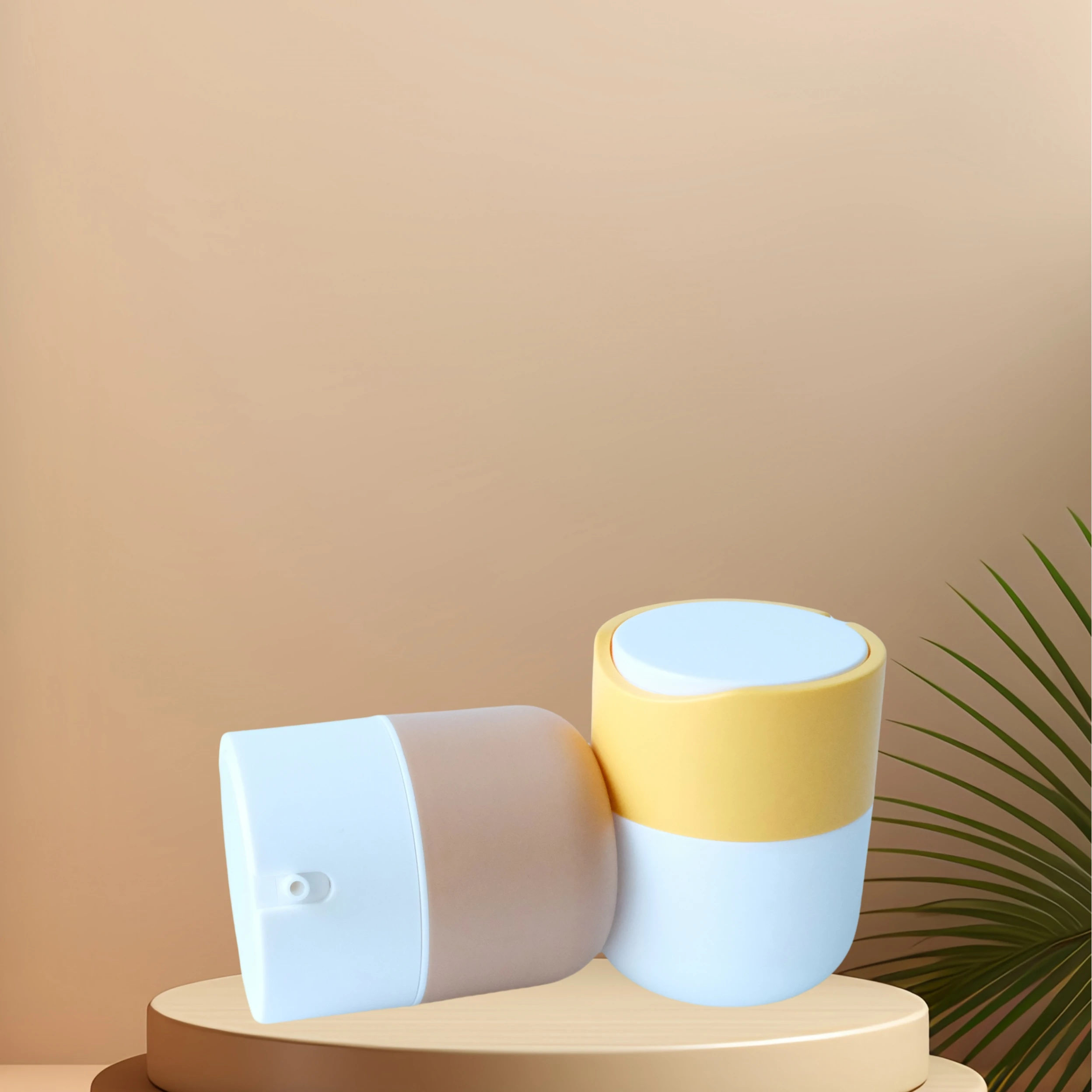 Custom 50g Packaging Container Baby Cream jar PP Plastic Airless Cream Jar Without lids