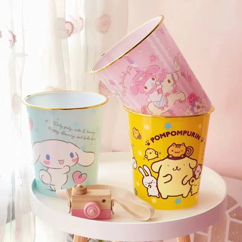 Wholesale household girls bedroom trash bin cute cartoon wastebasket