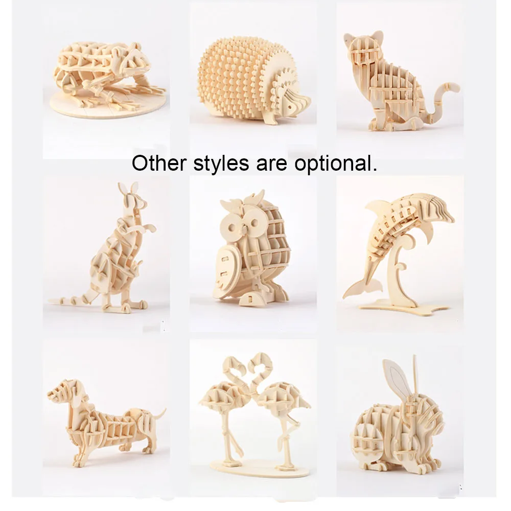 Best Popular Giraffe 3D Puzzle Wooden Educational Craft Kits For Baby Wooden Toy
