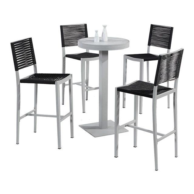 Fashion Luxury Bar Counter Table Leisure Style glass White Standing Haute Cocktail Round Bar Table