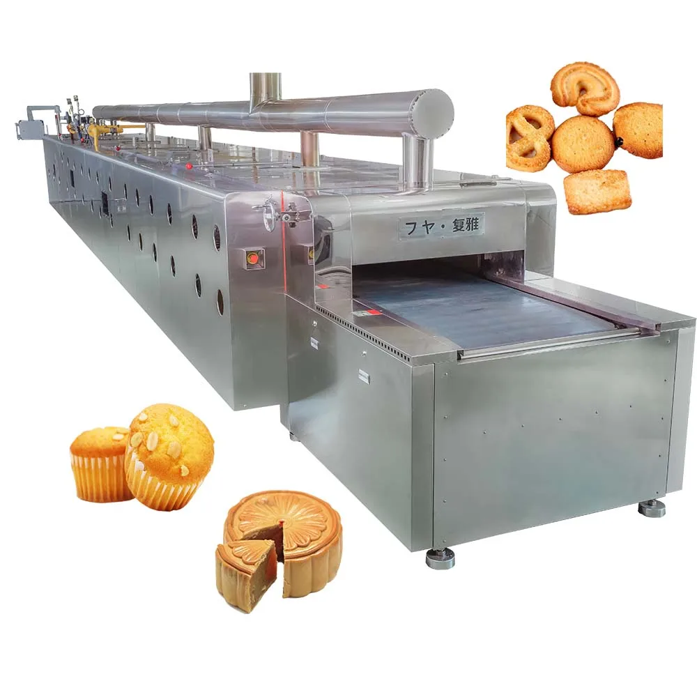 100 kg/h Multi-function Small Tunnel Oven For Cookie Cupcake Bread