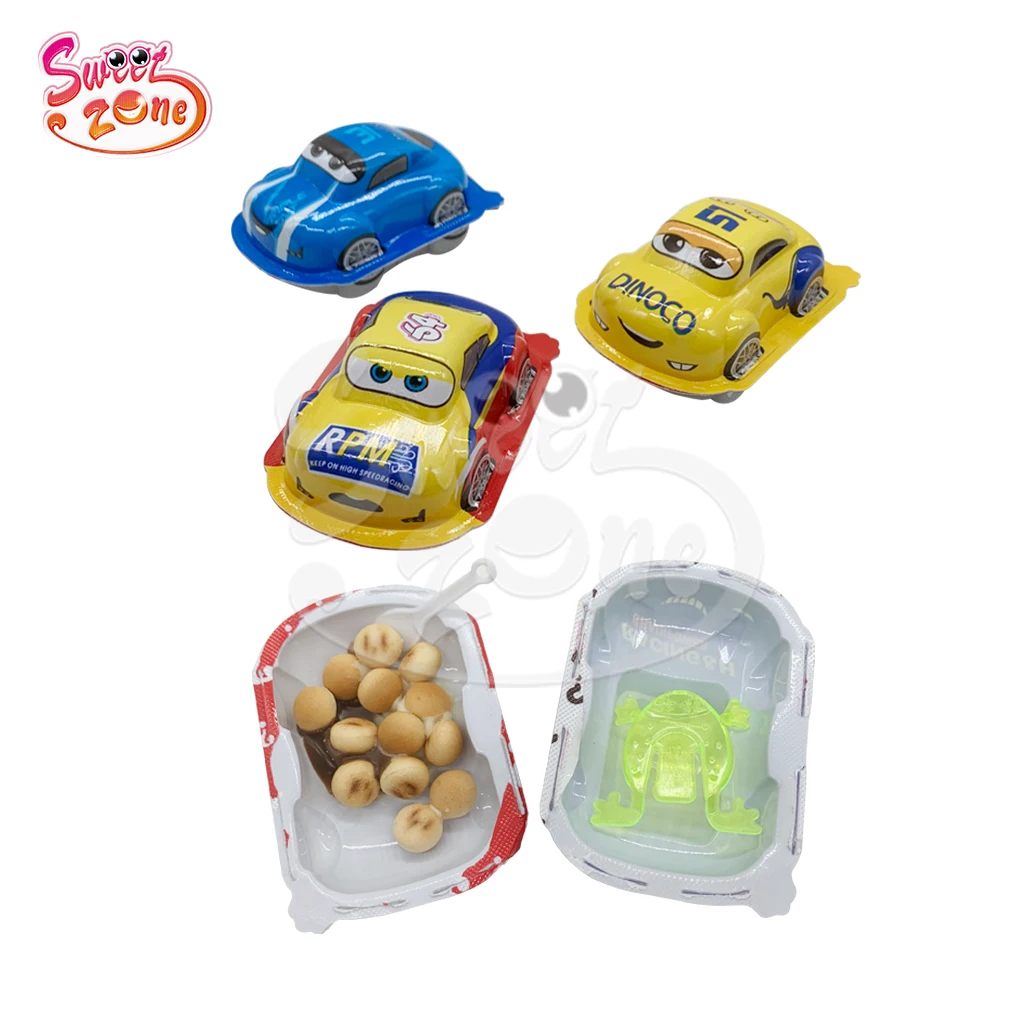 Whoselase Hot Sale Car Shape Surprise Chocolate Egg With Biscuit With Toy Candy