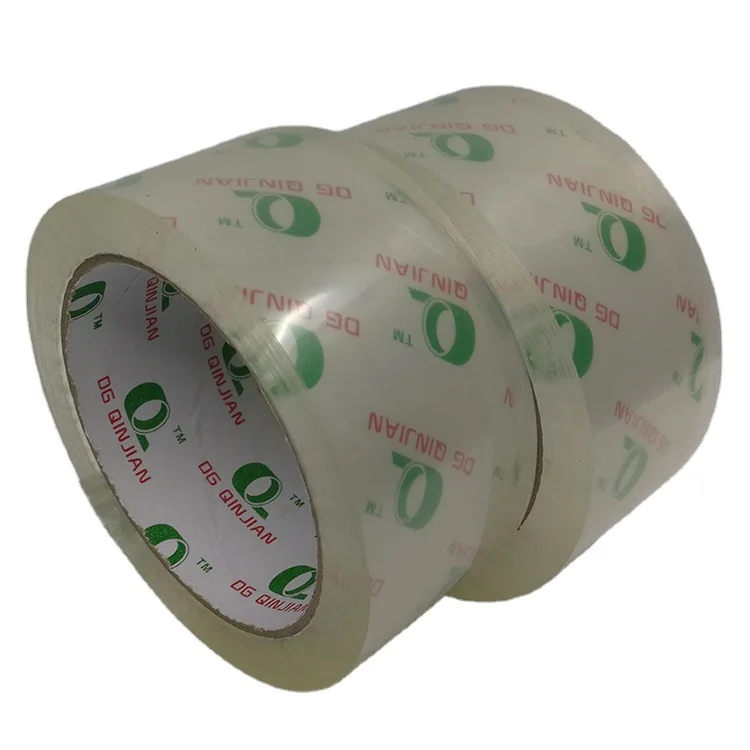 Custom tape crystal clear background brand logo printed packing tape