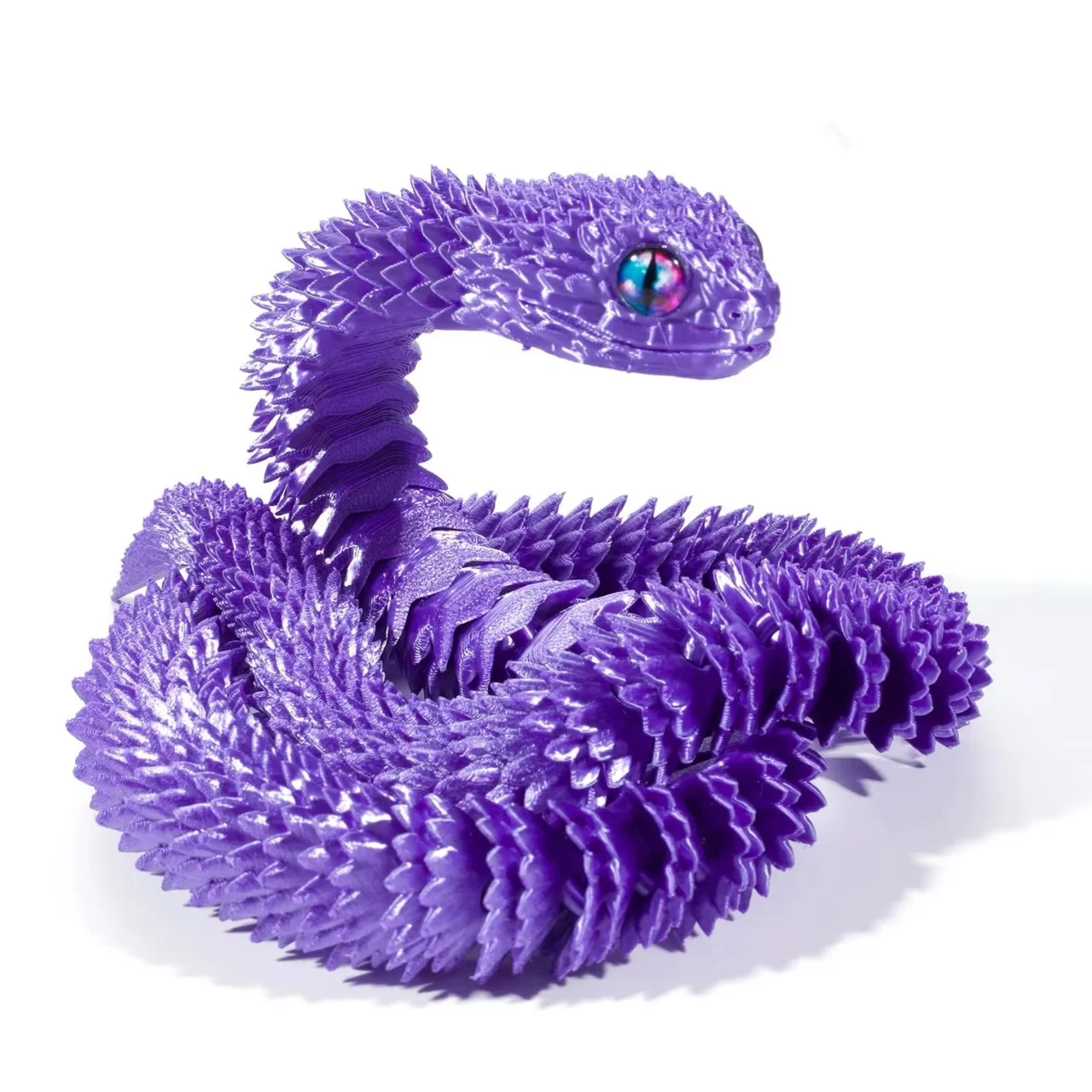 Wholesale Creative 3D Printed Snakes Large Viper Snake Movable Toy for Easter and Chinese New Year of the Snake